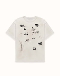 NY Sketch Vintage White T-Shirt