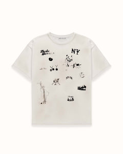 NY Sketch Vintage White T-Shirt