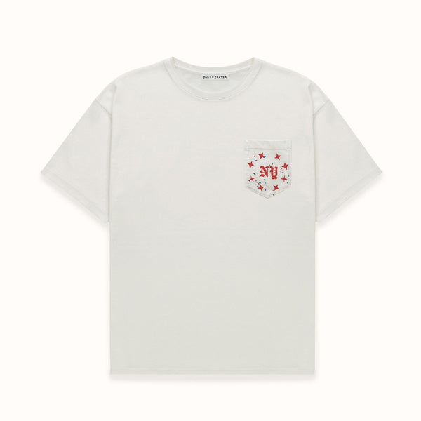 NY Vintage White Pocket T-Shirt