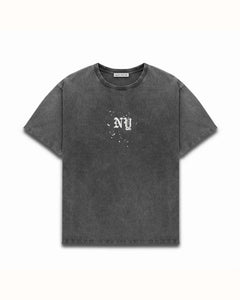 NY Paint Splatter Washed Grey T-Shirt