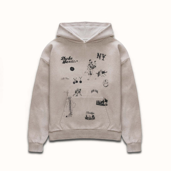 NY Sketch Oat Marl Hoodie