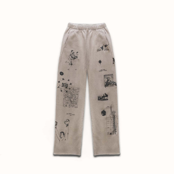 NY Sketch Oat Marl Sweat Pant