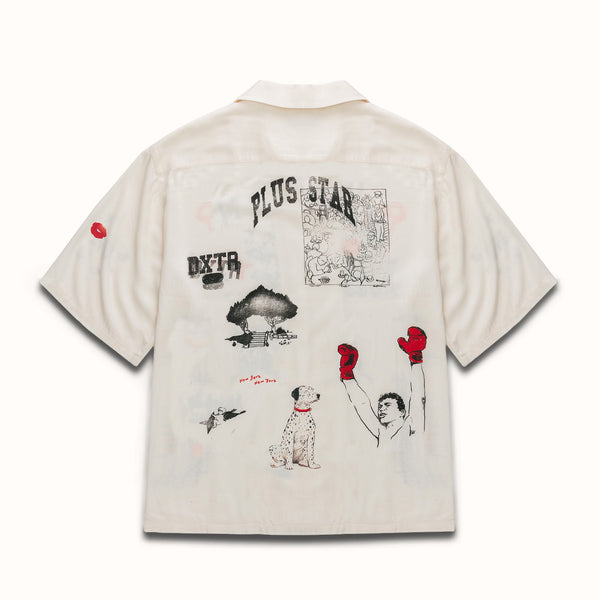 NY Sketch Vintage White + Red + Black Shirt
