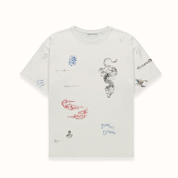 PD Sketch Vintage White T-Shirt