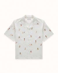 Pin Up Antique White Short Sleeve Shirt