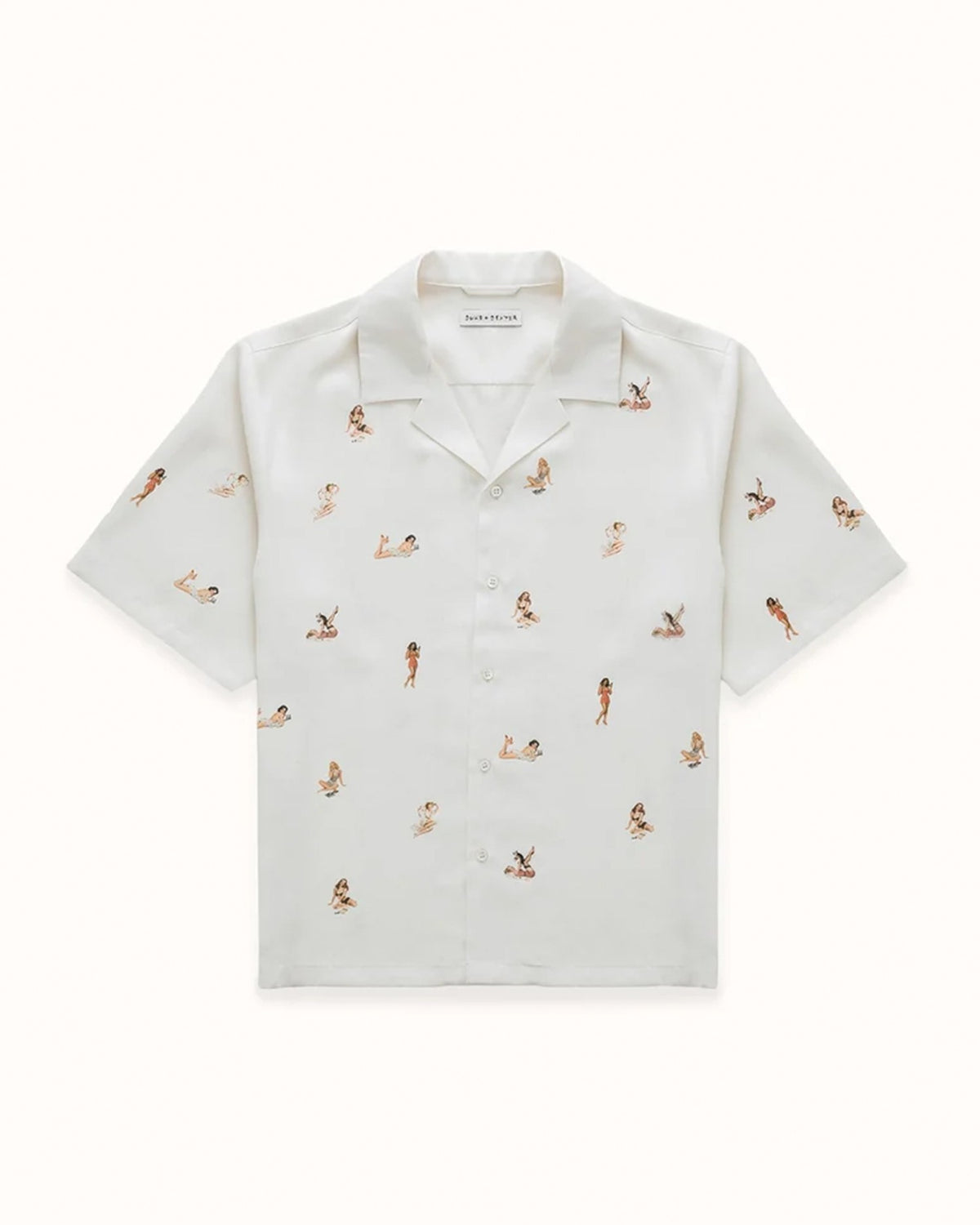 Pin Up Antique White Short Sleeve Shirt
