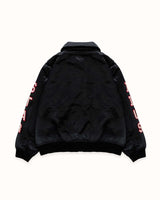 Plus Black Satin Bomber Jacket
