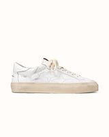 Plus Court White Distressed Sneaker - Men's