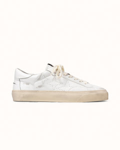 Plus Court White Distressed Sneaker - Men's
