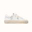 Plus Court White Distressed Sneaker - Women's