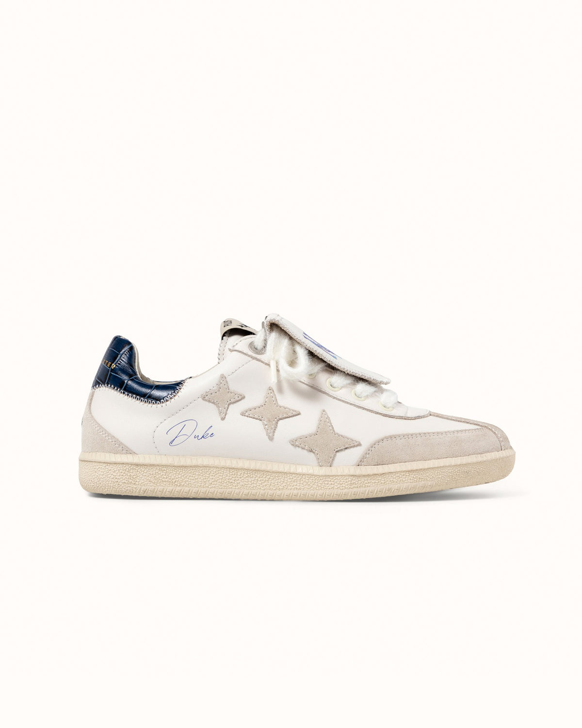 Plus Duke NY White + Navy Sneaker - Women's