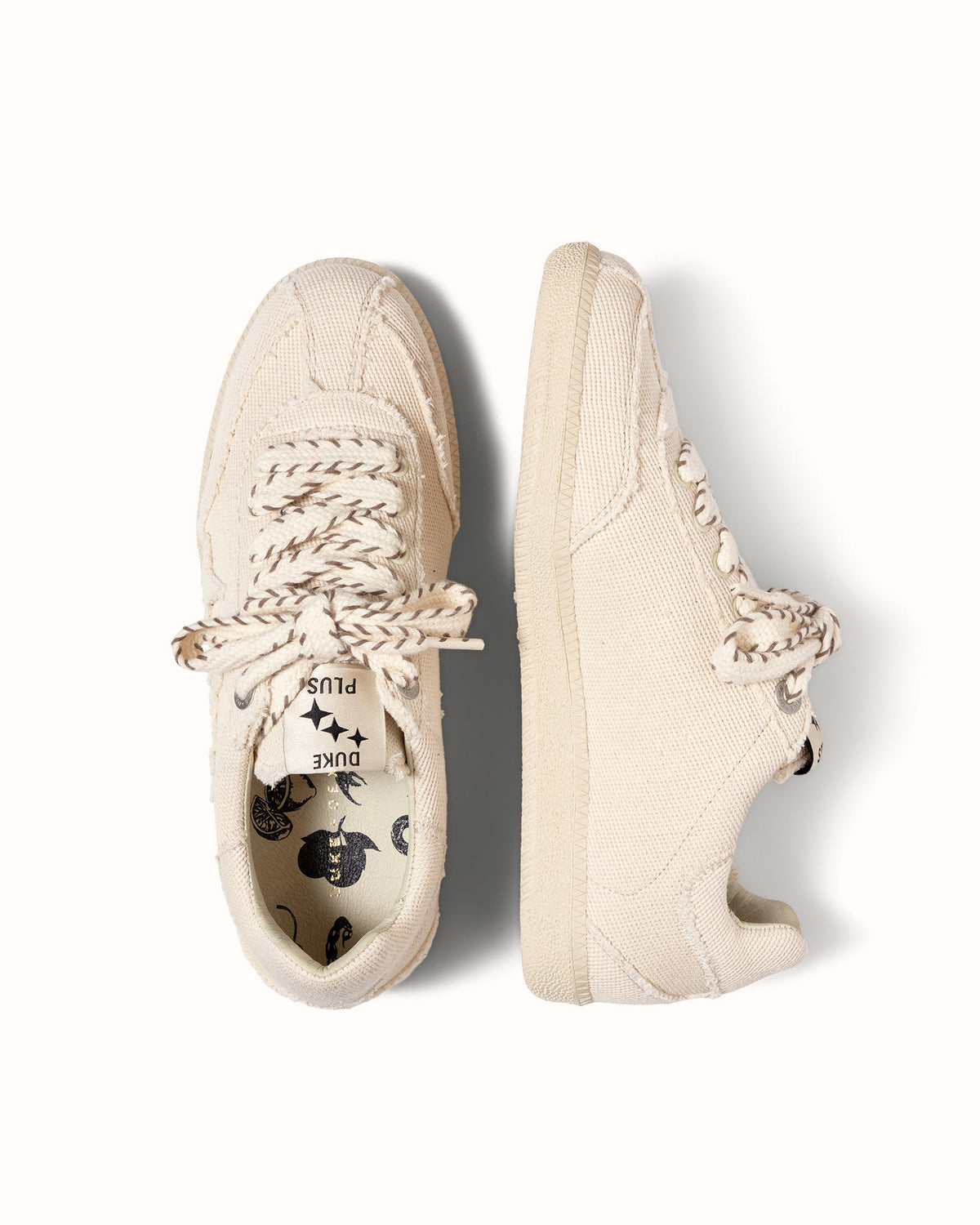 Plus Duke Off-White Canvas Sneaker - Women's