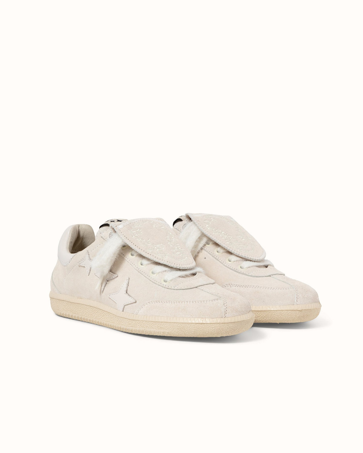 Plus Duke Off-White Suede Sneaker - Women's