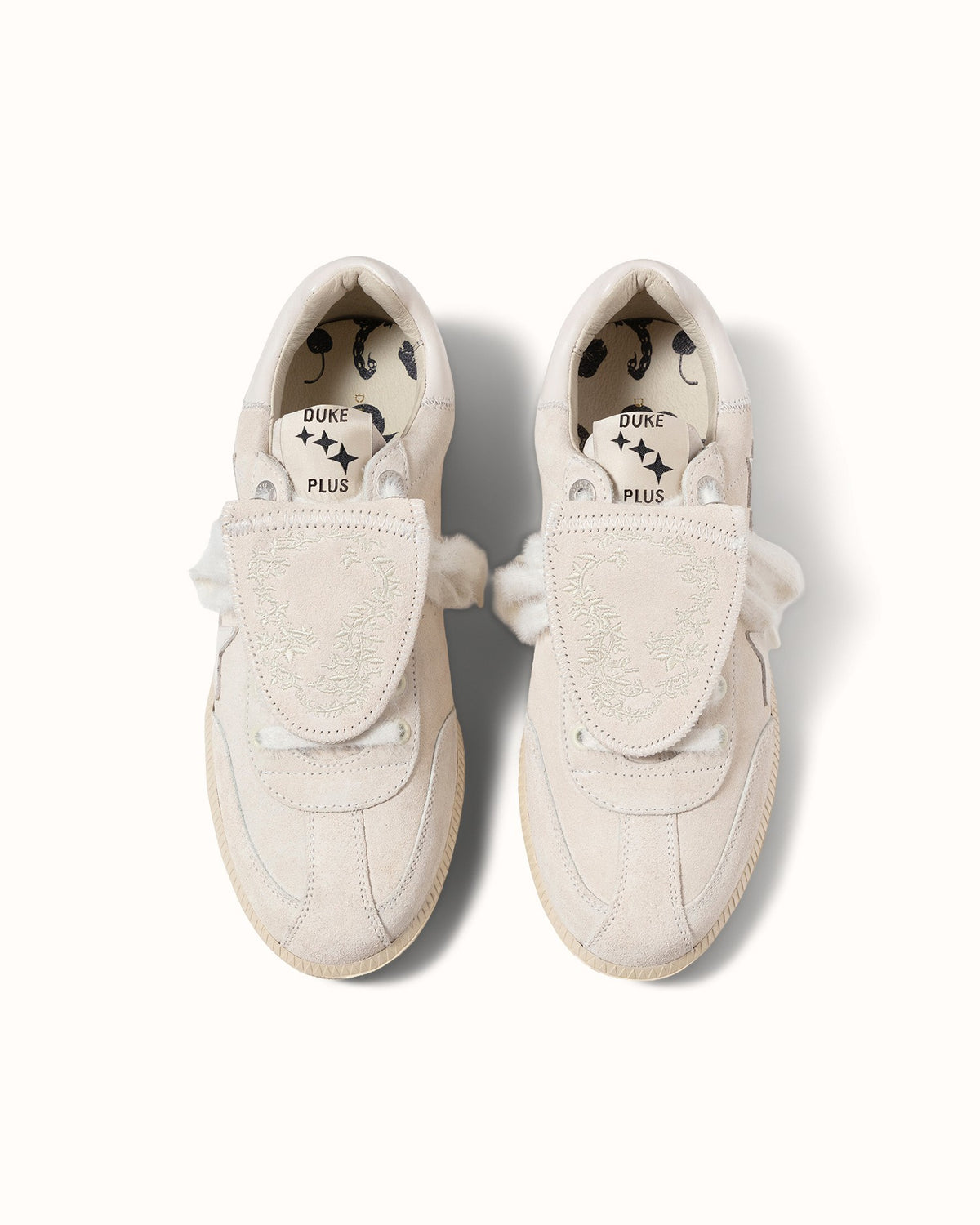 Plus Duke Off-White Suede Sneaker - Women's