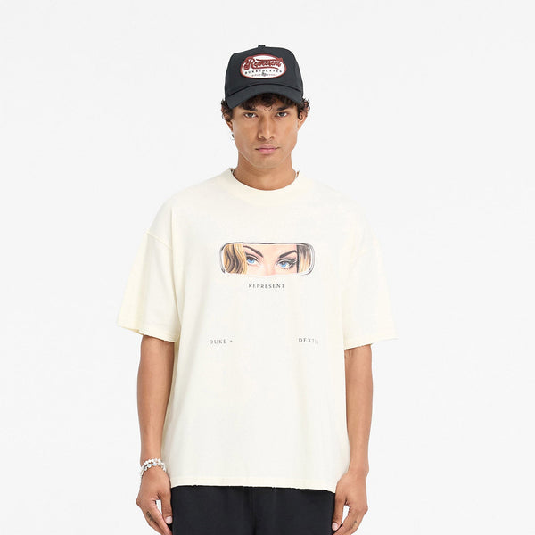 Represent Rearview Mirror Ecru T-Shirt