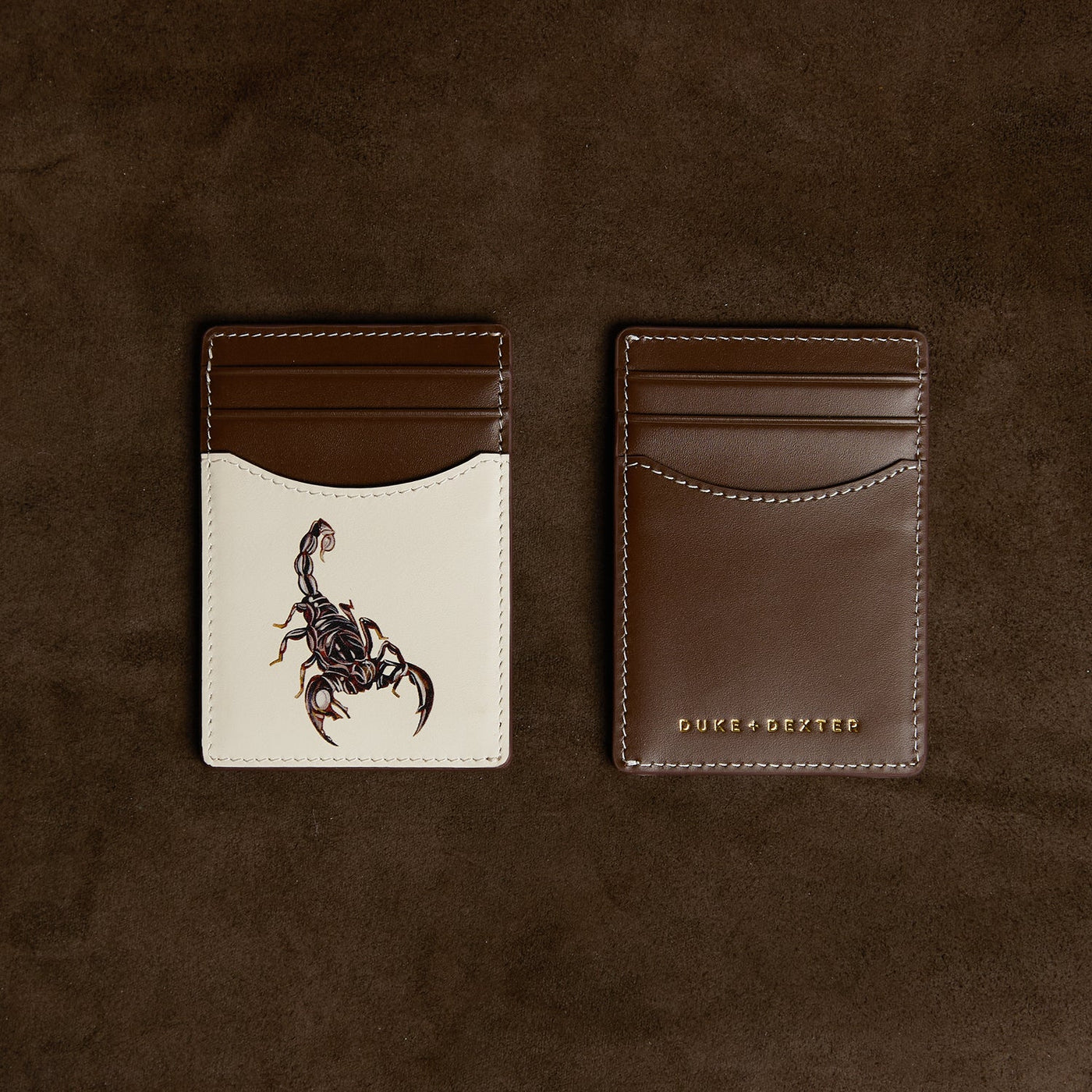 Dean Chestnut Scorpion Card Holder | DUKE + DEXTER
