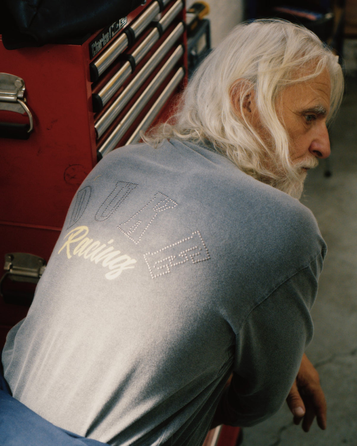 DR4 Washed Black Track Long Sleeve Top