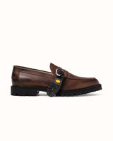 Vibram Brown Distressed Lug Loafer - Men's
