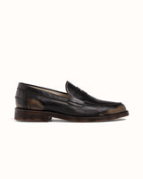 Wilde Black Distressed Penny Loafer - Men's
