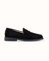 Wilde Black Suede Penny Loafer - Men's