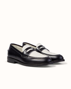 Wilde Black + White Penny Loafer - Men's