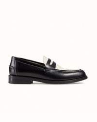 Wilde Black + White Penny Loafer - Men's