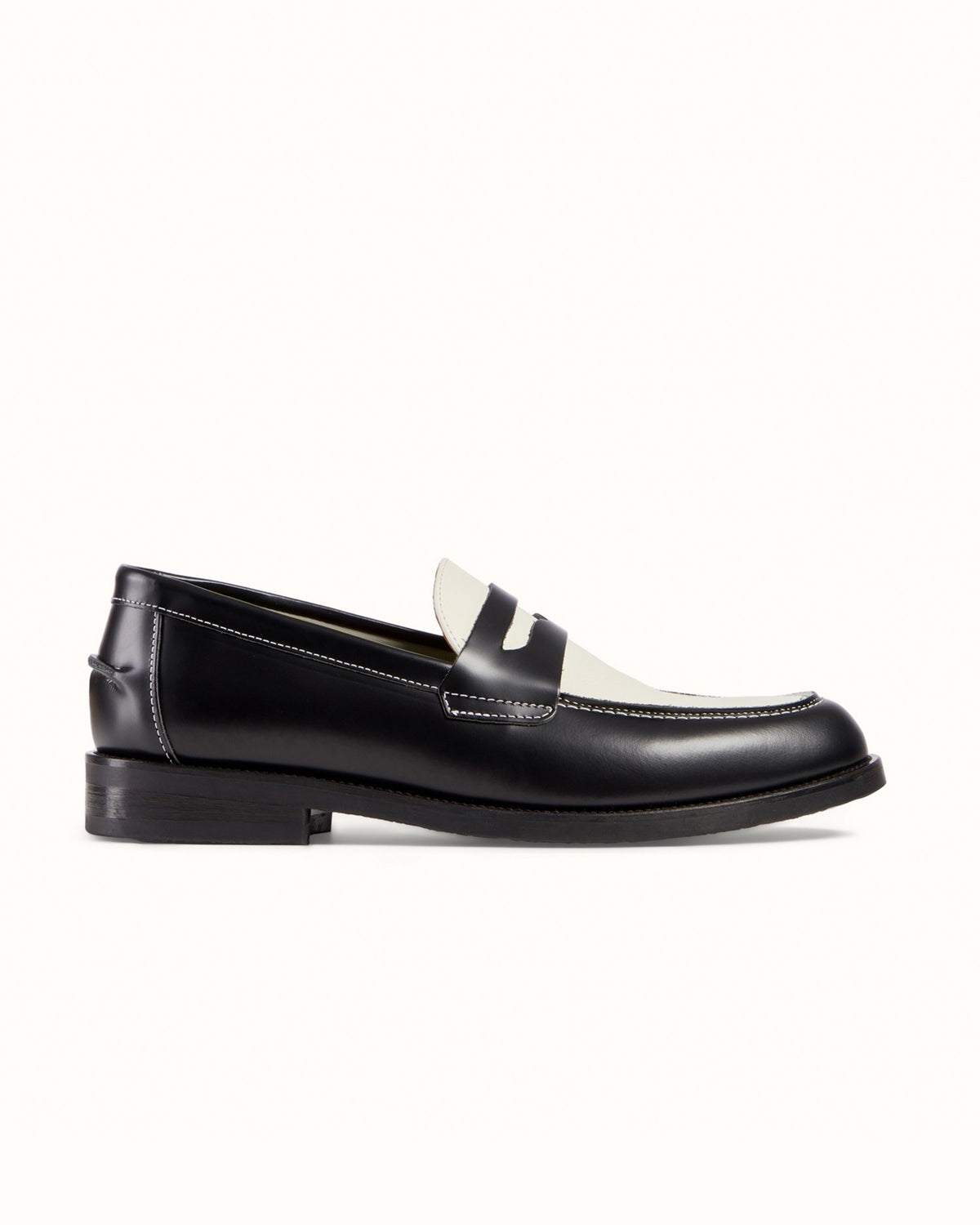 Wilde Black + White Penny Loafer - Men's