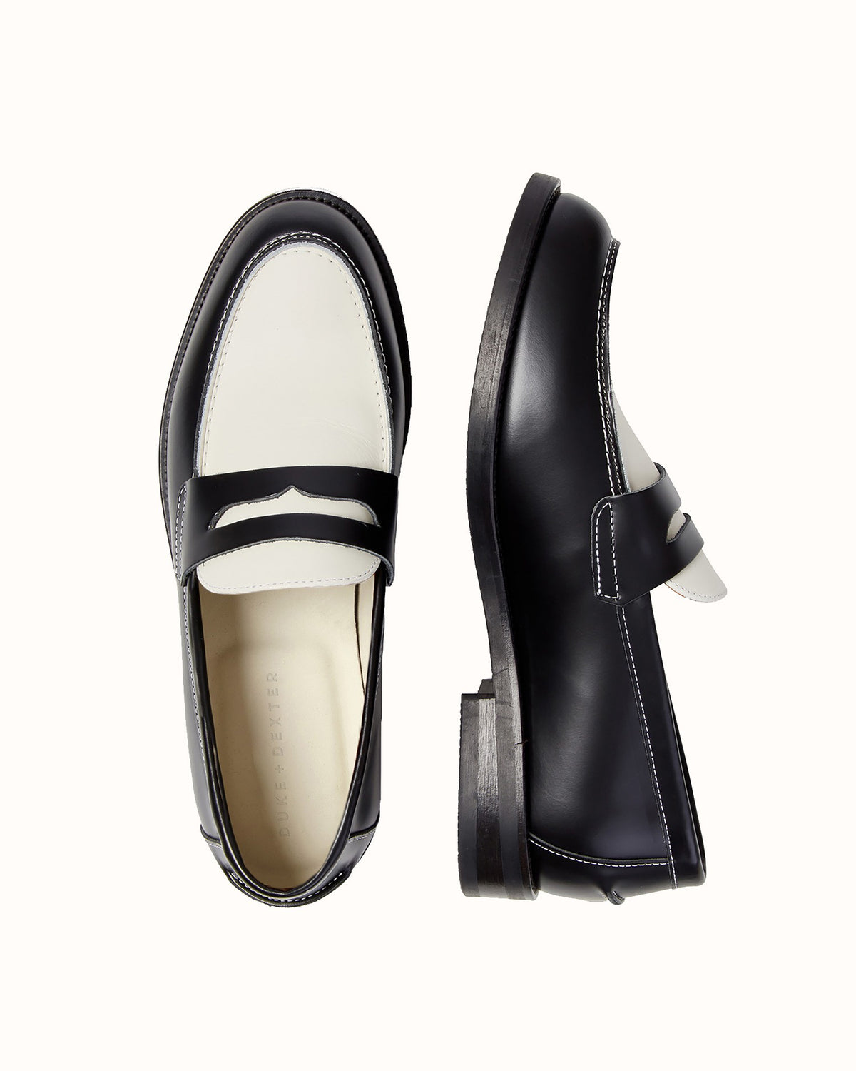 Wilde Black + White Penny Loafer - Men's