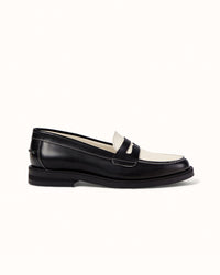 Wilde Black + White Penny Loafer - Women's