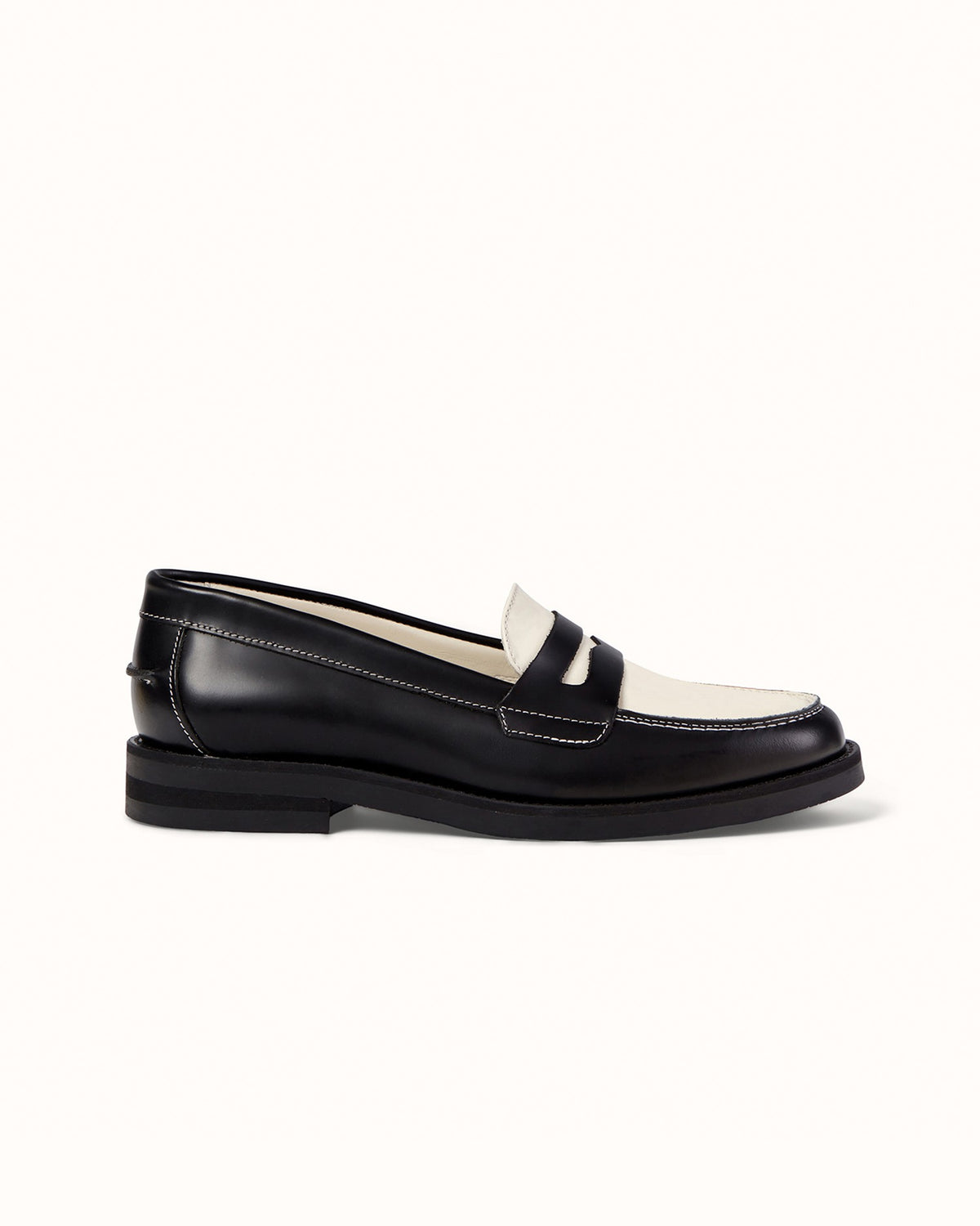 Wilde Black + White Penny Loafer - Women's