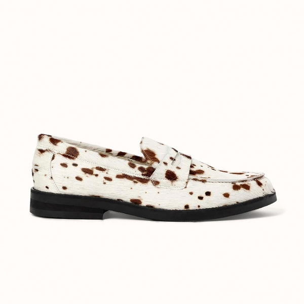 Wilde Brown Cow Pony Penny Loafer - Men's
