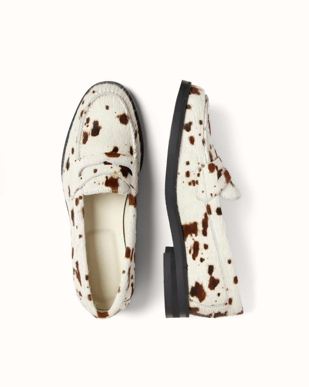 Wilde Brown Cow Pony Penny Loafer - Women's