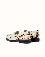Wilde Brown Cow Pony Penny Loafer - Women's