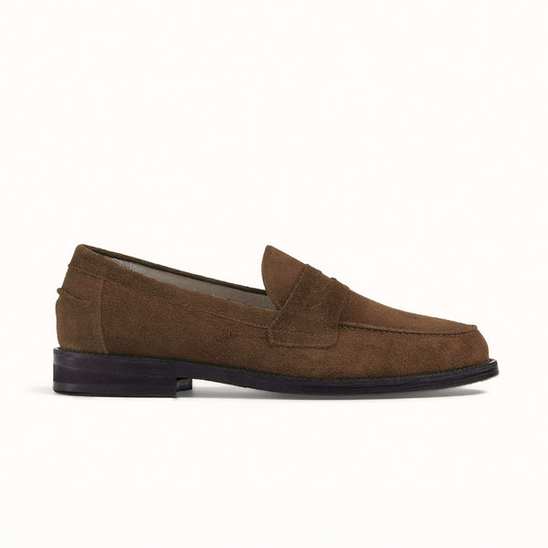 Wilde Brown Suede Penny Loafer - Men's
