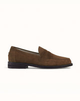 Wilde Brown Suede Penny Loafer - Men's