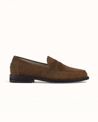 Wilde Brown Suede Penny Loafer - Men's