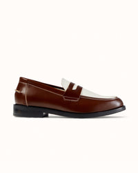 Wilde Chestnut + White Penny Loafer - Men's