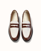 Wilde Chestnut + White Penny Loafer - Men's