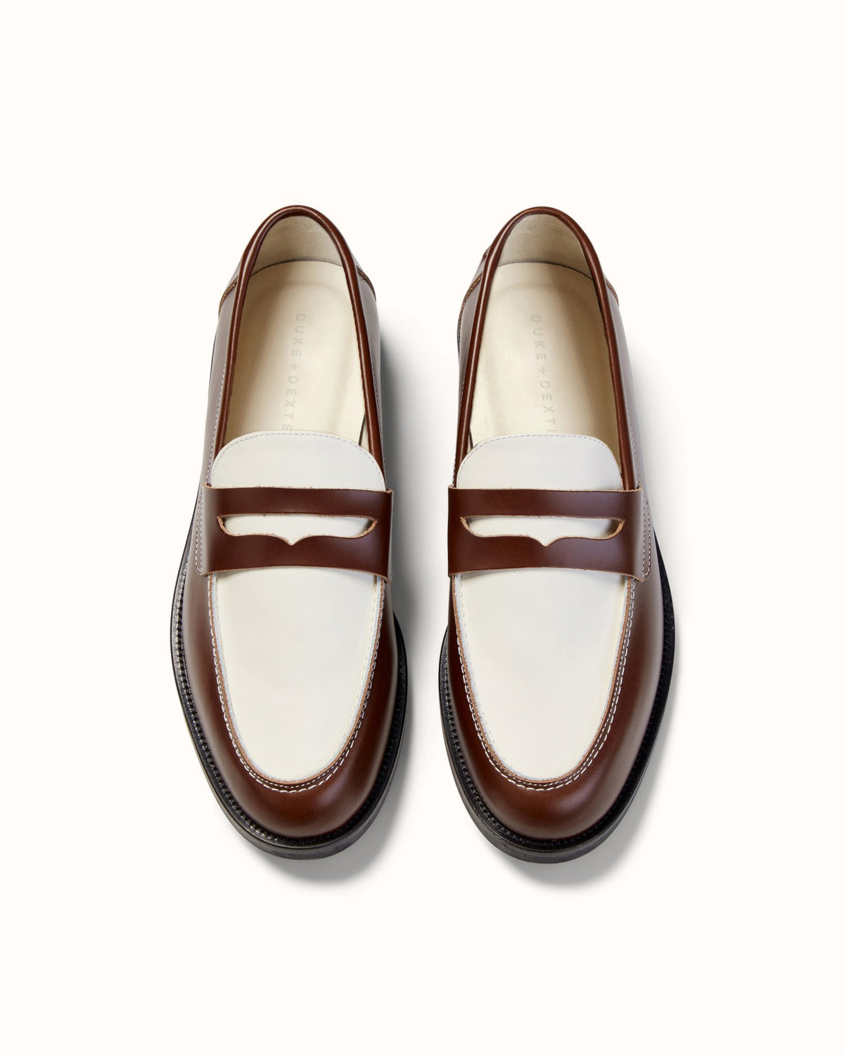 Wilde Chestnut + White Penny Loafer - Men's