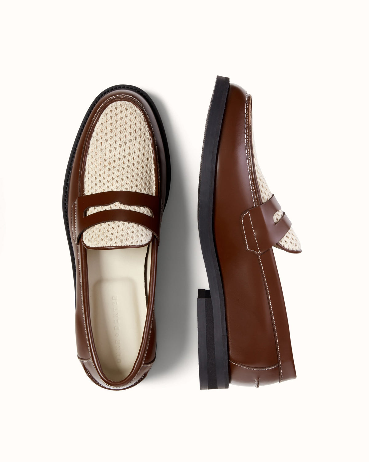 Wilde Chestnut + White Rattan Penny Loafer - Men's