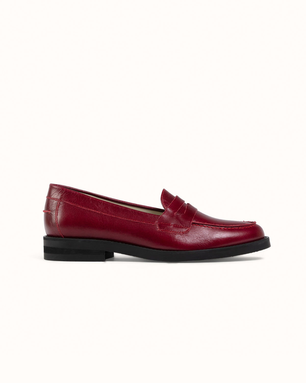Wilde Red Creased Penny Loafer - Women's