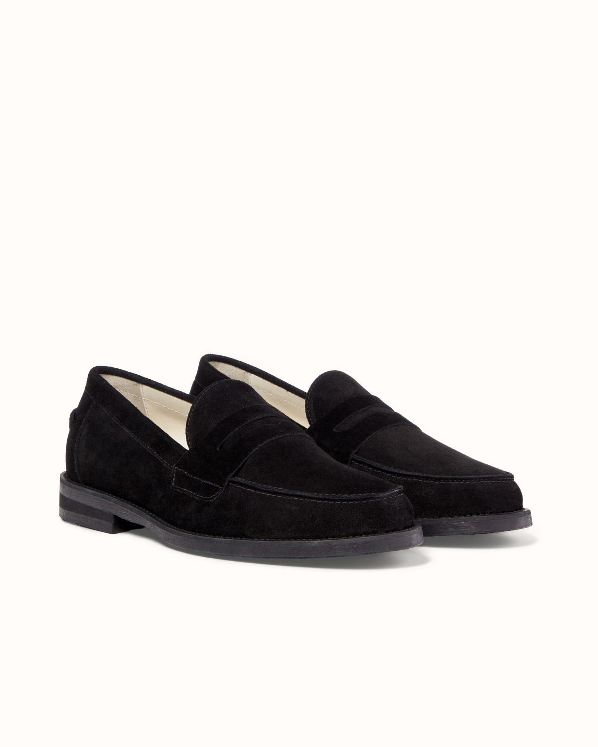 Wilde Black Suede Penny Loafer - Men's
