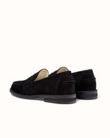 Wilde Black Suede Penny Loafer - Men's
