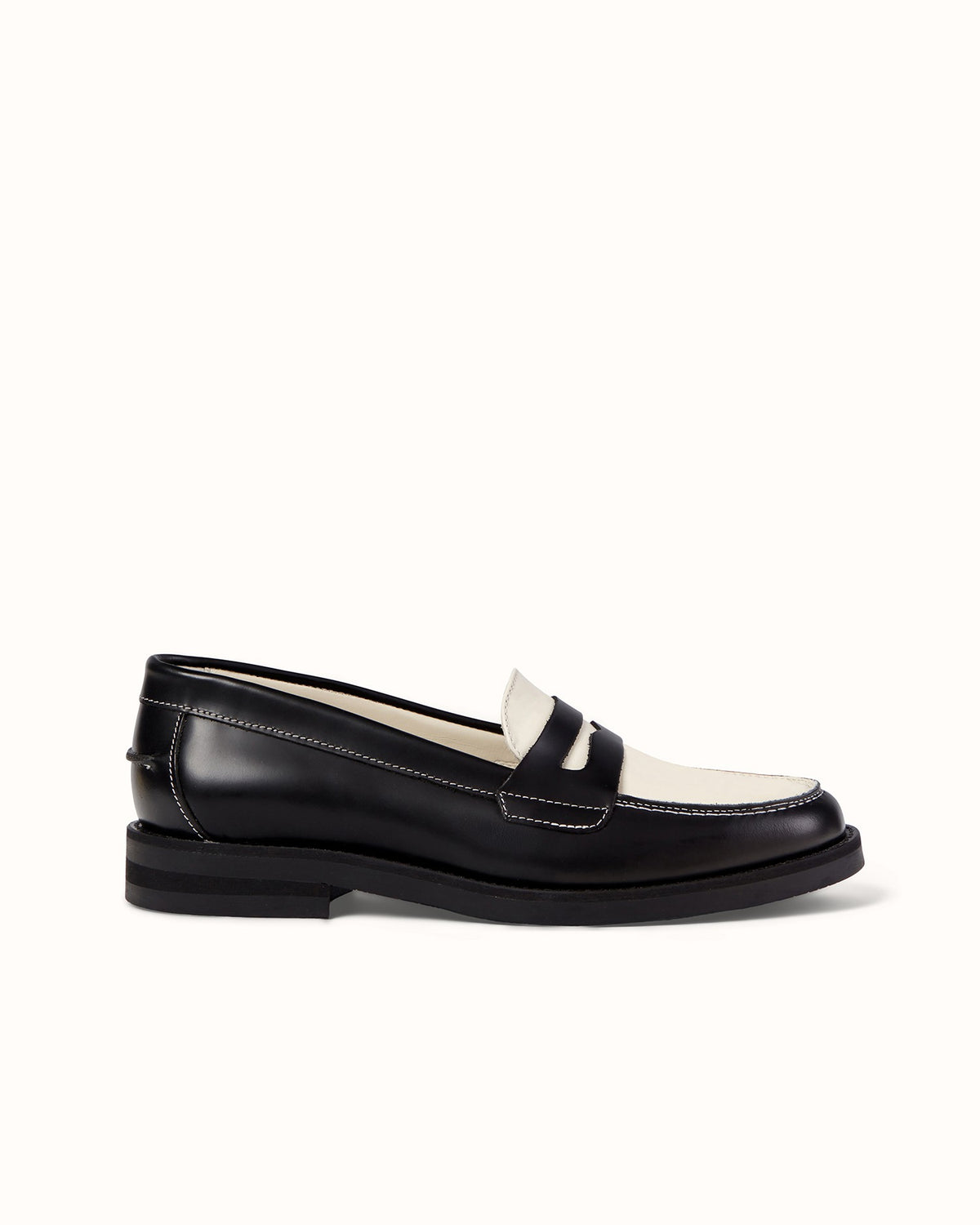 Wilde Black + White Penny Loafer - Women's