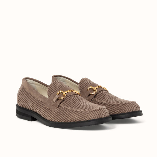 Wilde Brown Corduroy Bit Loafer - Men's
