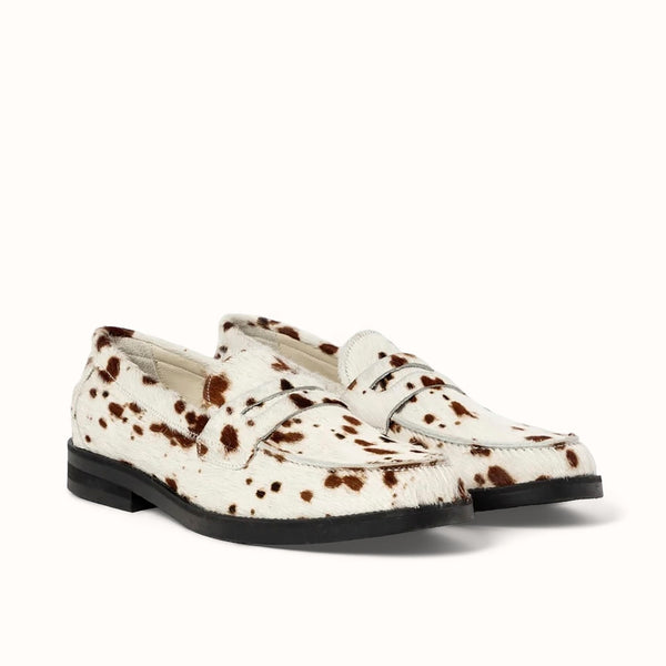 Wilde Brown Cow Pony Penny Loafer - Men's