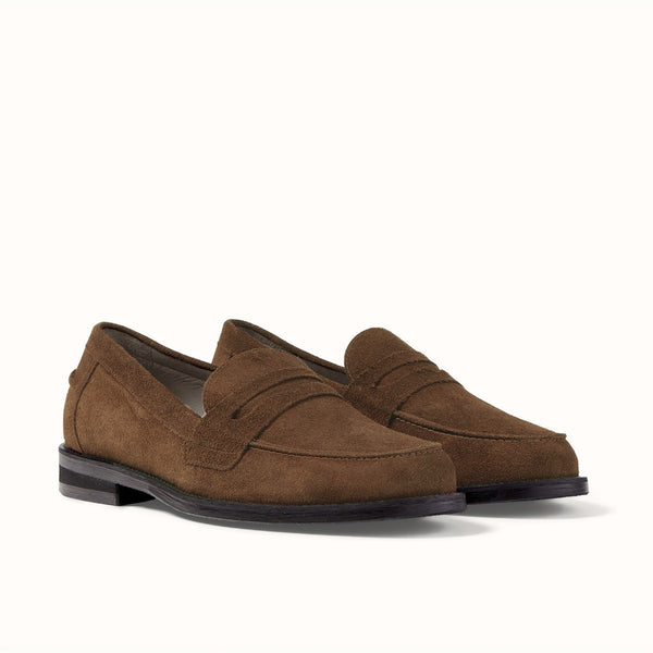 Wilde Brown Suede Penny Loafer - Men's