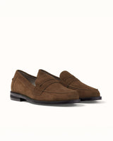 Wilde Brown Suede Penny Loafer - Men's