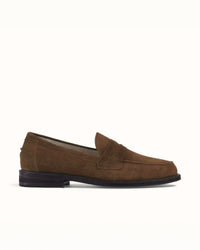 Wilde Brown Suede Penny Loafer - Men's