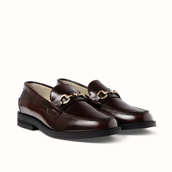 Wilde Buffed Burgundy Plus Bit Loafer - Men's